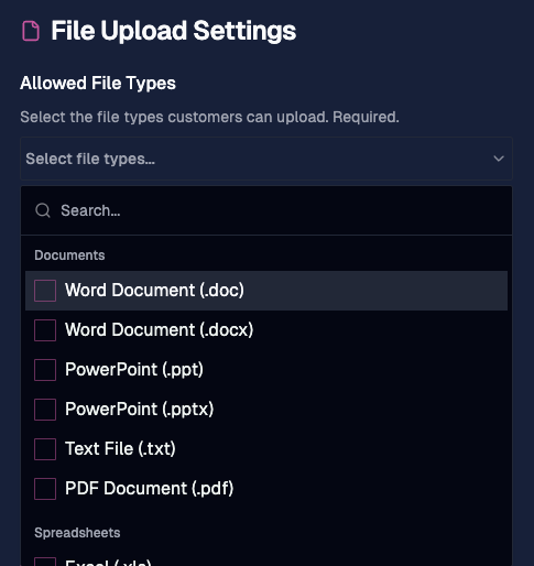 Flexible File Submissions